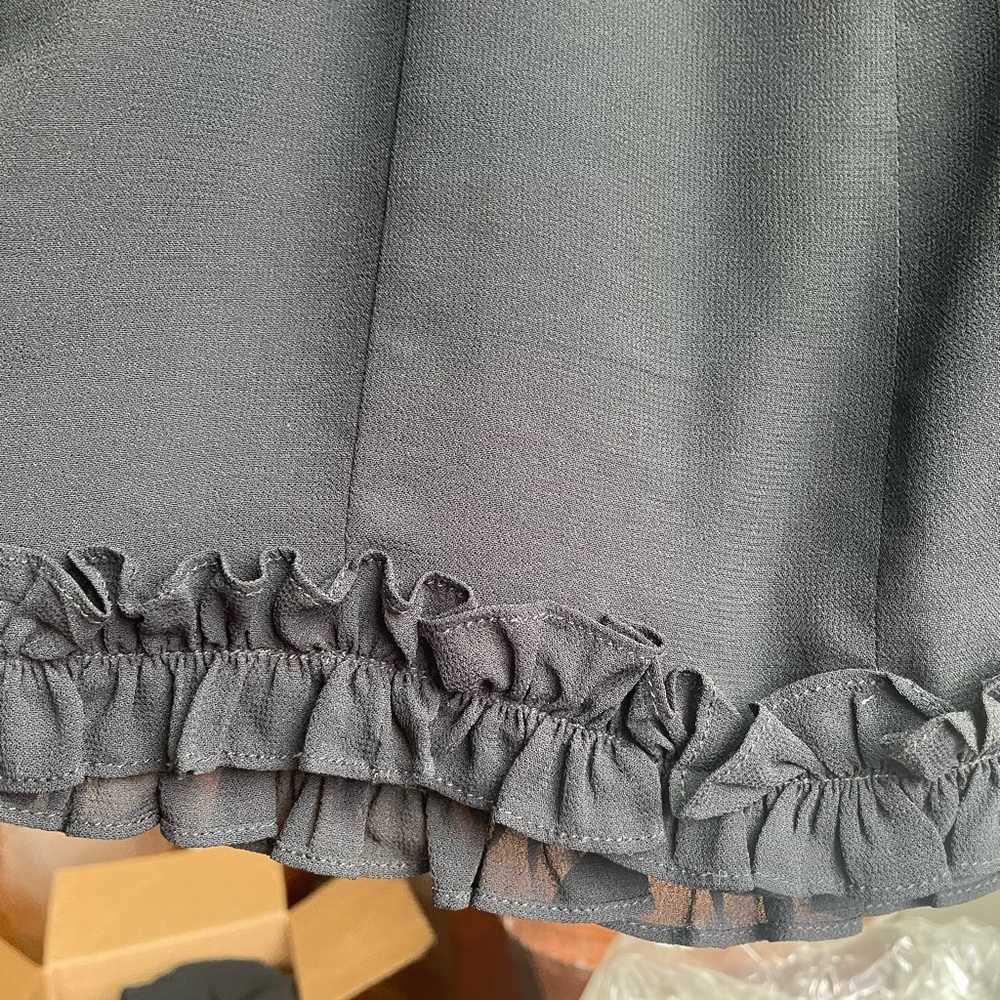 Reformation Black Ruffle Mini Dress - Picture 6 of 10